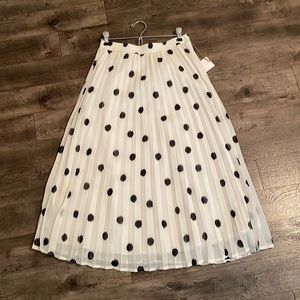 Polka dot midi skirt